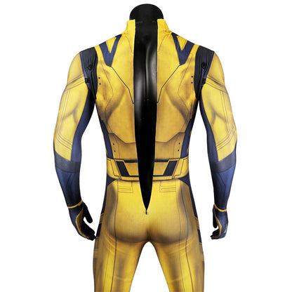 Halloween Carnival DP3 James Logan Cosplay 3D Printing Zentai Superhero Wolve Jumpsuit Yellow Costume