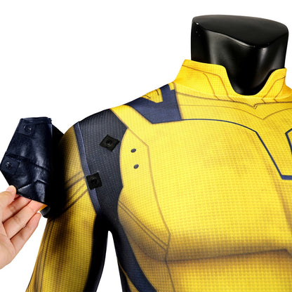 Halloween Carnival DP3 James Logan Cosplay 3D Printing Zentai Superhero Wolve Jumpsuit Yellow Costume