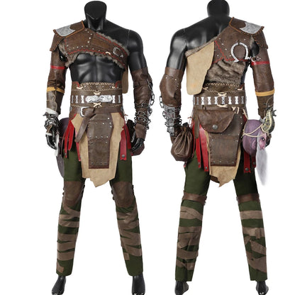 Halloween Carnival Hot Game Gods Killer War Full Set Outfit With Props Ragnarok Kratos Cosplay Costume