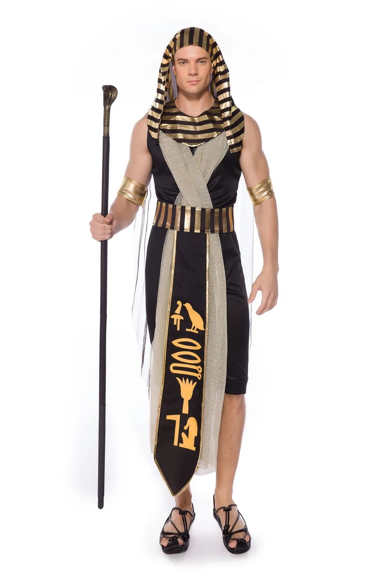 Halloween Carnival Pharaoh Cleopatra Couples Egypt Egyptian Queen Costume Myth Goddess Role Play Cosplay Fancy Party Adult Dress