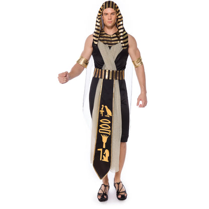 Halloween Carnival Pharaoh Cleopatra Couples Egypt Egyptian Queen Costume Myth Goddess Role Play Cosplay Fancy Party Adult Dress