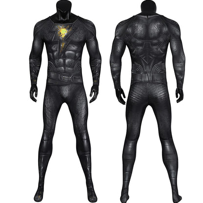 Halloween Carnival Superhero Black Teth Adam Cosplay Costume 3D Spandex Printing Muscle Jumpsuit Armor Suit