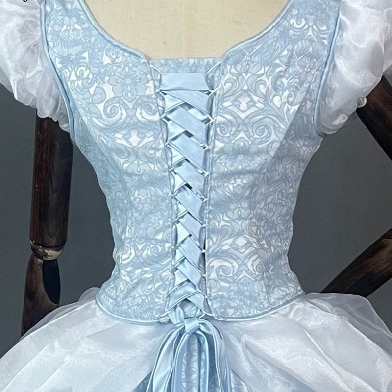 Halloween Cinderella Dress Cosplay Princess Costume Adult Lace Up Corset Wedding Evening Party Ball Gown