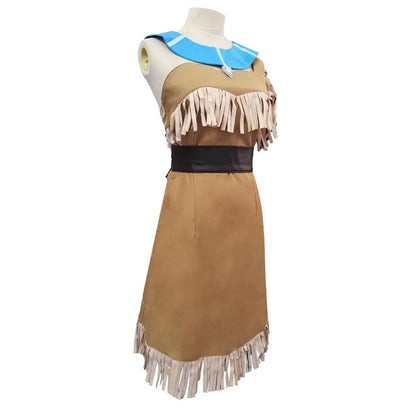 Halloween Cosplay Avatar The Last Airbender Toph Bengfang Pocahontas Costume Kleidung Indische Prinzessin Dress Set For Women