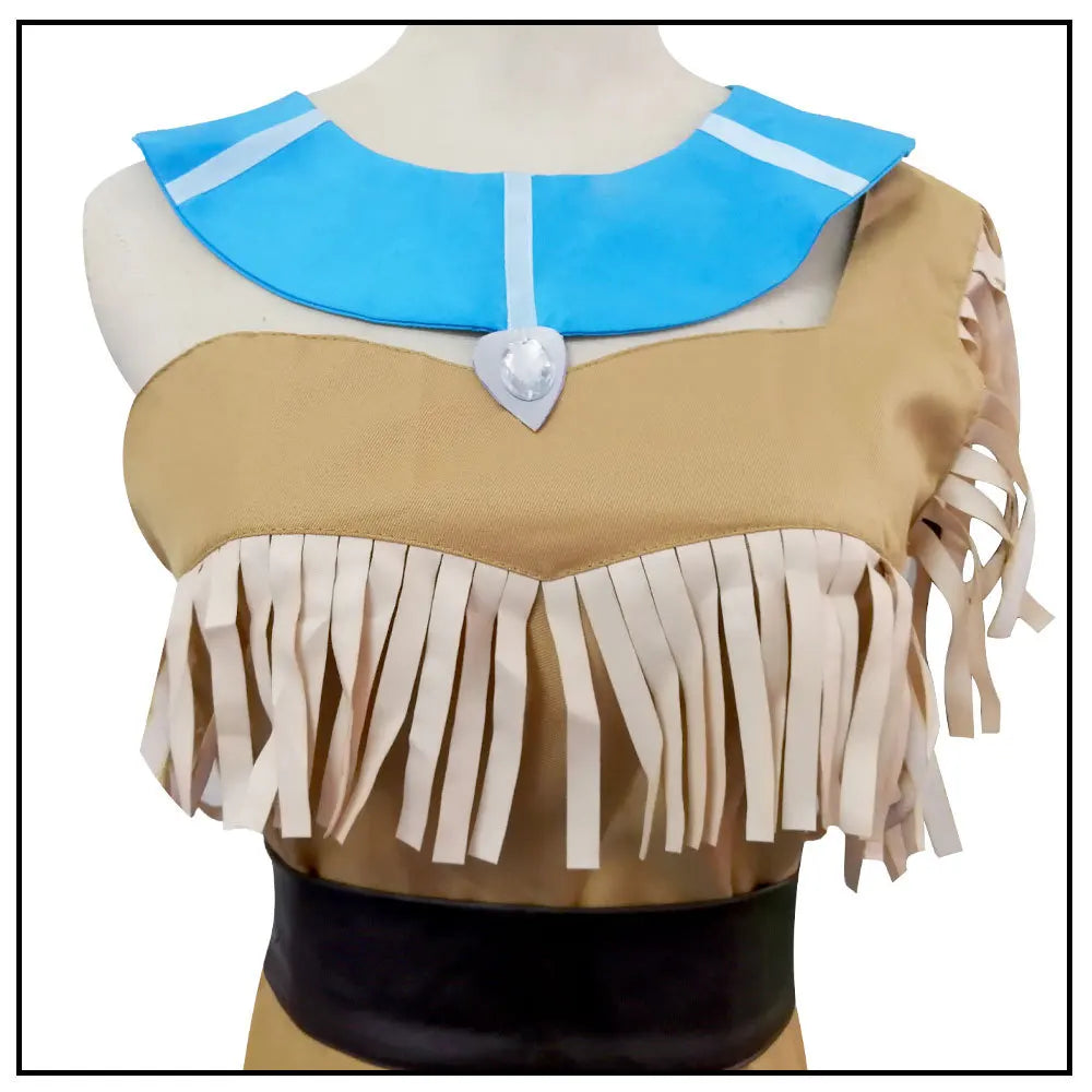 Halloween Cosplay Avatar The Last Airbender Toph Bengfang Pocahontas Costume Kleidung Indische Prinzessin Dress Set For Women