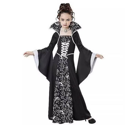 Halloween Cosplay Witch Vampire Costume for Kids Girls Disfraz Carnival Dress Up Party Mujer Children's Performance Clothing