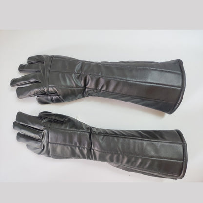 Halloween Costume Accessories Cosplay Party Gloves Faux Leather Handwear Role Playing Black Gauntlet