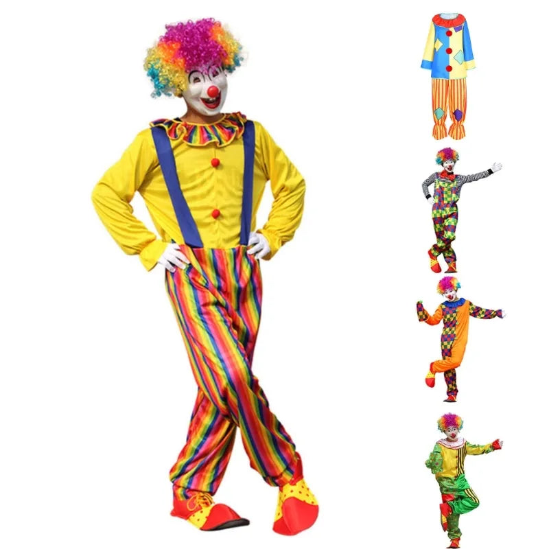 Halloween Dress Up Parties Clown Costumes Role Play and Carnival Cosplay Props Comfortable Fit Costume Clothing