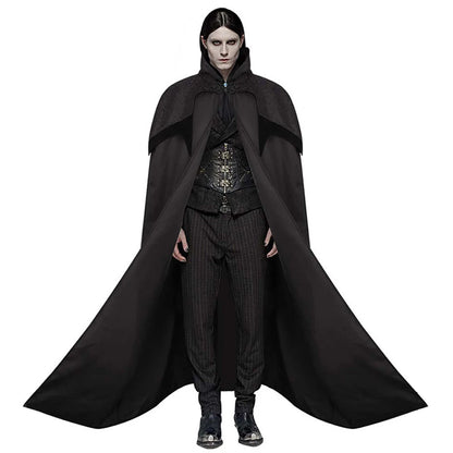 Halloween Medieval Men Cosplay Knight Pirate Costumes Gothic Retro Hooded Cloak Capes Vampire Long Robes Carnival Dress Up Party