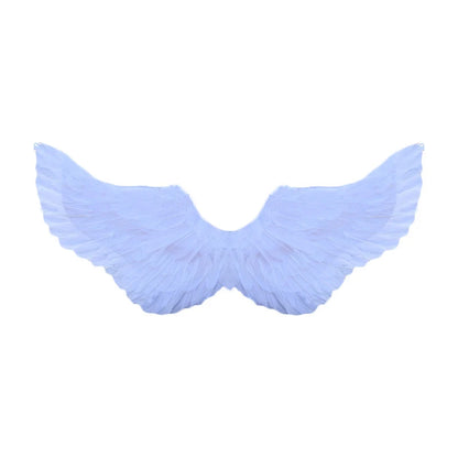 Halloween Party Costumes Feather Angel Wings Men Women Deluxe Wings with Elastic Straps Cosplay Carnival Accessory