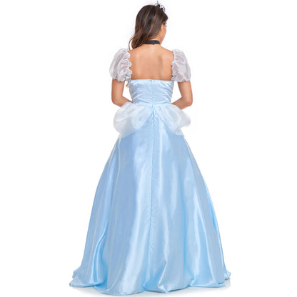 Halloween Women Princess Cinderella Costume Fairy Tales Sexy Goddess Princess Cosplay Long Dress Hen Party Fancy Dress