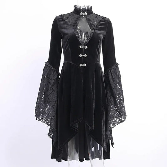 Halloween Women Vampire Cosplay Costume Medieval Noble Female Sexy Lace Dress Cosplay Costume Gothic Women Dress