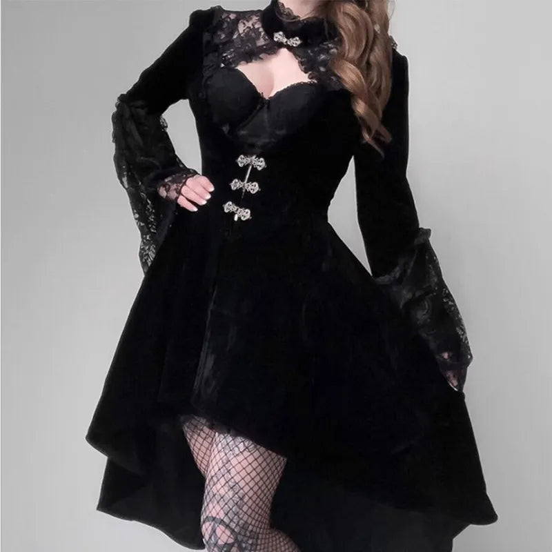 Halloween Women Vampire Cosplay Costume Medieval Noble Female Sexy Lace Dress Cosplay Costume Gothic Women Dress