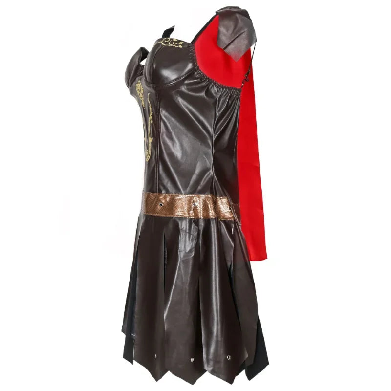 Halloween Women's Mediaeval Roman Princess Gladiator Soldier Cosplay  Fancy Dress Princess Xena Spartan Warriors Costume