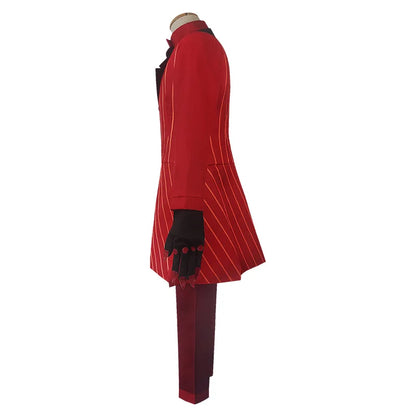 Hazbin Cosplay Hotel Uniform ALASTOR Cosplay Costume Adult Men Halloween Uniform Jacket Pants Costumes Red Suit Anime Cosplay