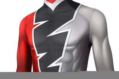 Kishryu Sentai Ryusoulger Cosplay Costume Red Dino Ranger Koh Bodysuit Halloween Masquerade Cool Print Zentai Clothing