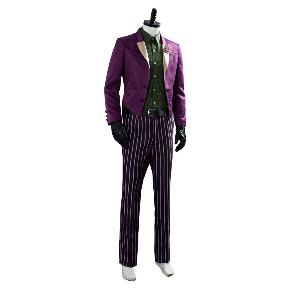 Game Mortal Cos Kombat 11 Joker Cosplay CostumeCoat Vest Pants Shirt Full Suit For Men Adult Halloween Costumes