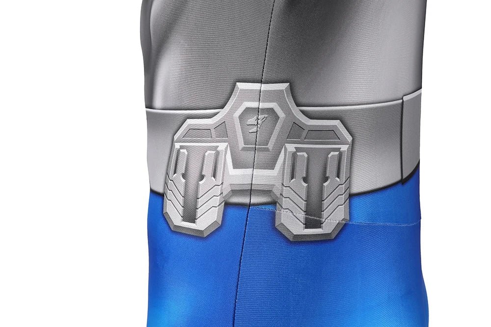 Kishryu Sentai Ryusoulger Cosplay Costume Blue Dino Ranger Melto Bodysuit Halloween Masquerade Cool Print Zentai Jumpsuit