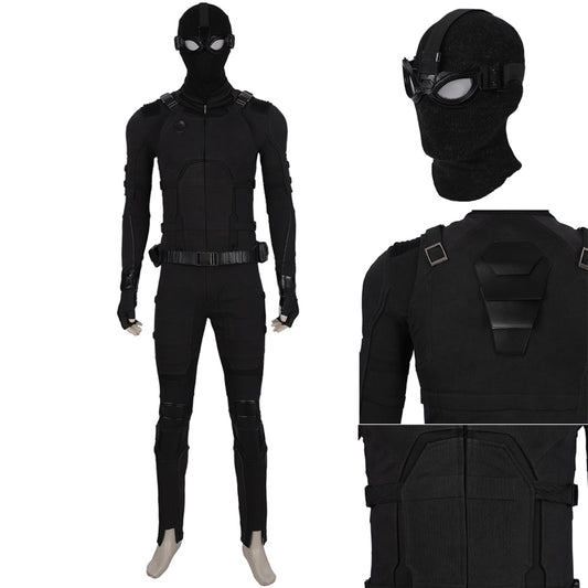 Adult Superhero Spider Black Outfit With Mask Hero Cosplay Costume Stealth Suit