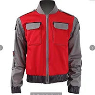 Back To The Future Cosplay Costume Jr Marlene Seamus Marty Mcfly Jacket Orange Outwear Coat Custom Size