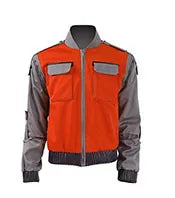 Back To The Future Cosplay Costume Jr Marlene Seamus Marty Mcfly Jacket Orange Outwear Coat Custom Size