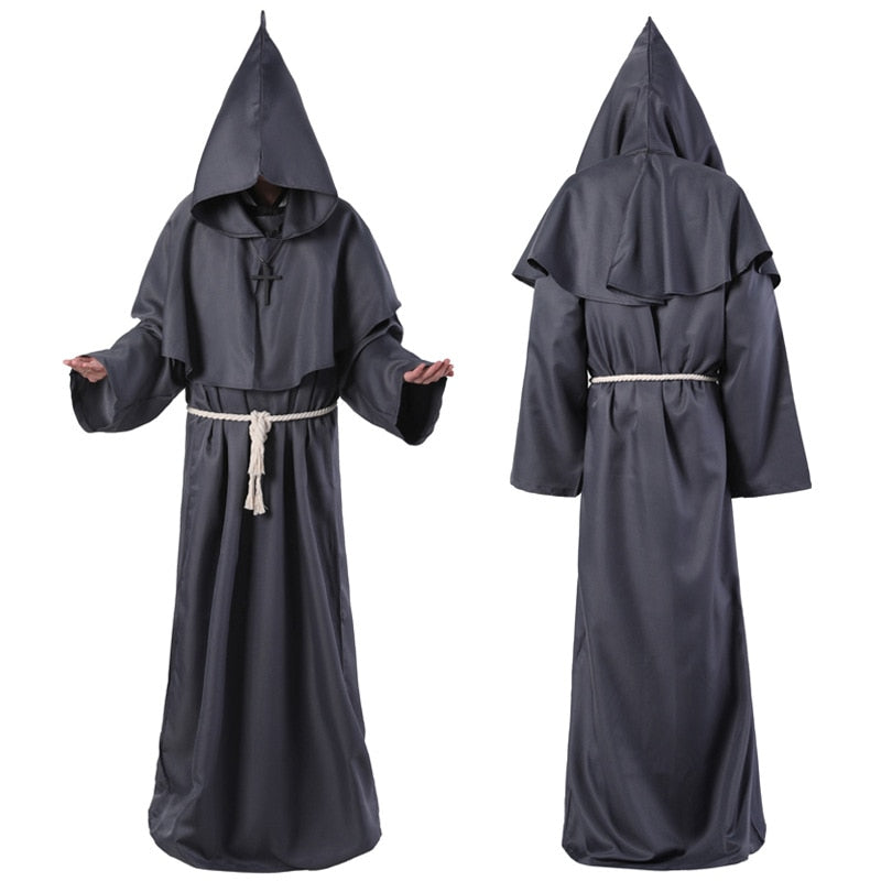 Medieval Monk Robe Clothing Wizard Clothing Priest Cos Clothing Shawl for Holiday Costume