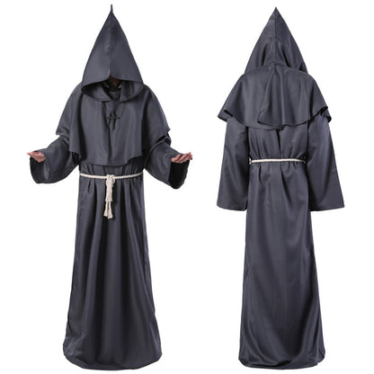 Medieval Monk Robe Clothing Wizard Clothing Priest Cos Clothing Shawl for Holiday Costume