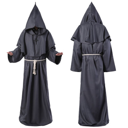 Medieval Monk Robe Clothing Wizard Clothing Priest Cos Clothing Shawl for Holiday Costume