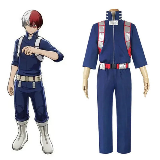 Hot Anime My Hero Academia Boku no Hero Academia Todoroki Shoto Cosplay Costume Top Pants Belt Halloween Cos Wig