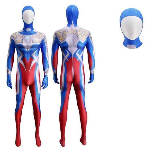 Hot Trick or Treat Bodysuit Children's Costumes Ultraman Suit Adult Halloween Ultraman Zero Cosplay with Face