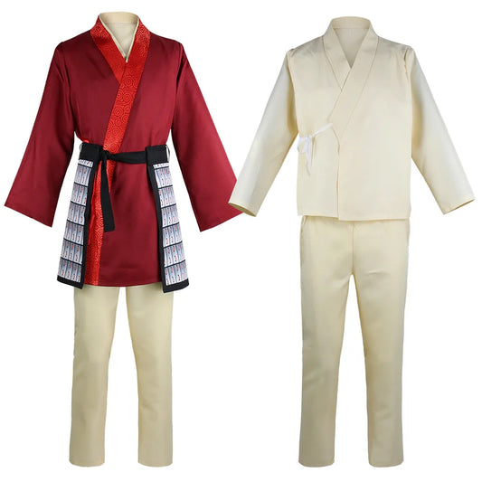 Hua Mulan Cosplay Costume pour enfants et adultes, Smile Women, COS Outfits, Alberese Hanfu Princess, Red Robes, Christmas Stage