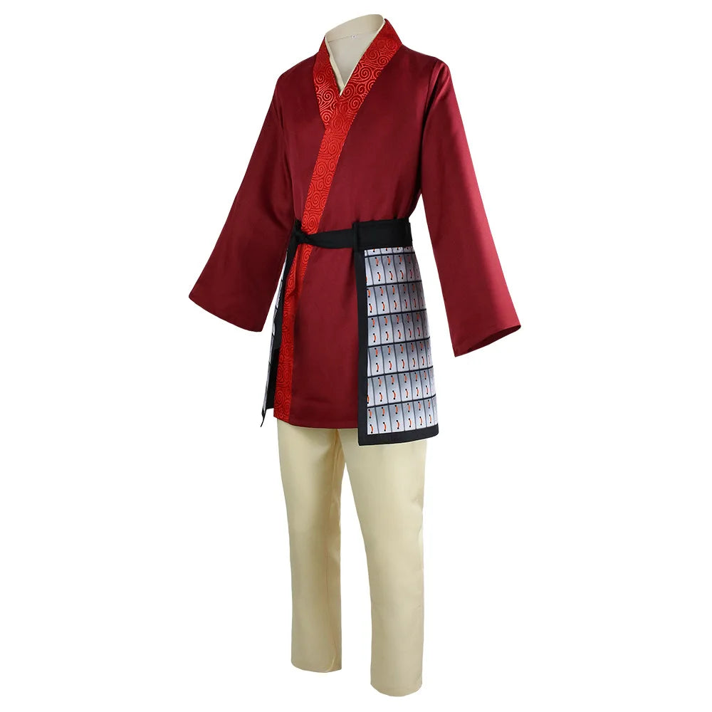 Hua Mulan Cosplay Costume pour enfants et adultes, Smile Women, COS Outfits, Alberese Hanfu Princess, Red Robes, Christmas Stage