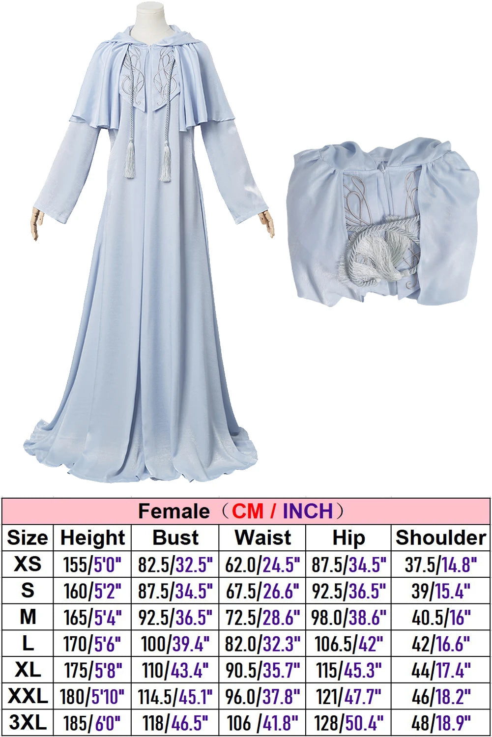 Hydaelyn Cosplay Robe Dress Costume for Women Final Fantasy XIV Adult Roleplay Outfit Halloween Party