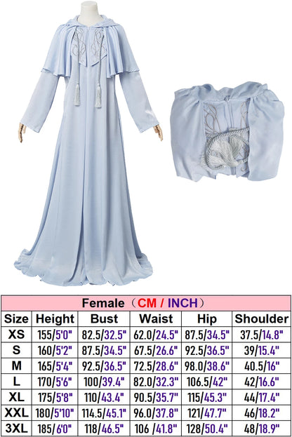 Hydaelyn Cosplay Robe Dress Costume for Women Final Fantasy XIV Adult Roleplay Outfit Halloween Party