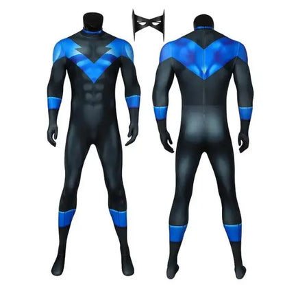 Halloween Night Superhero Zentai Suit with Eye Mask Cosplay Costume