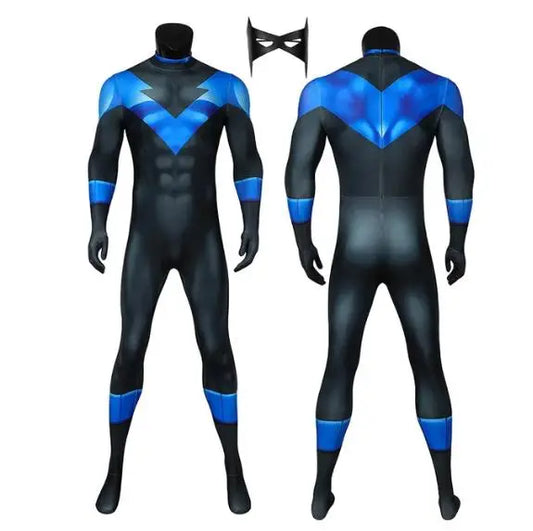 Halloween Night Superhero Zentai Suit with Eye Mask Cosplay Costume