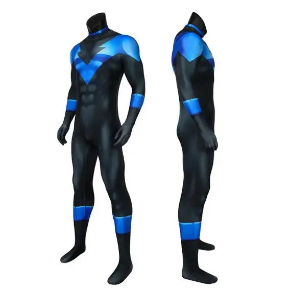 Halloween Night Superhero Zentai Suit with Eye Mask Cosplay Costume