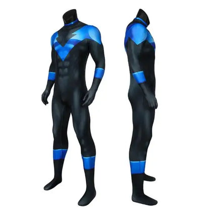 Halloween Night Superhero Zentai Suit with Eye Mask Cosplay Costume