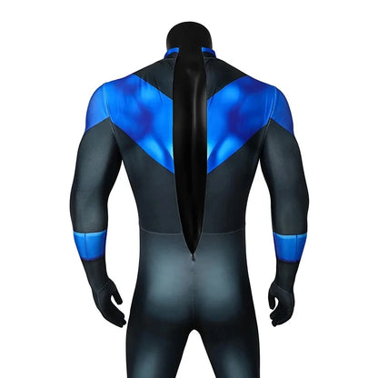 Halloween Night Superhero Zentai Suit with Eye Mask Cosplay Costume