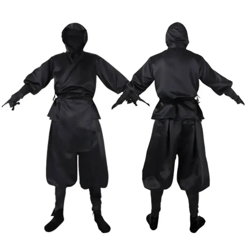 Japanese Black Ninja Cos Clothes Halloween Performance Costumes Men's Dark Assassin Night Clothes Samurai Clothing