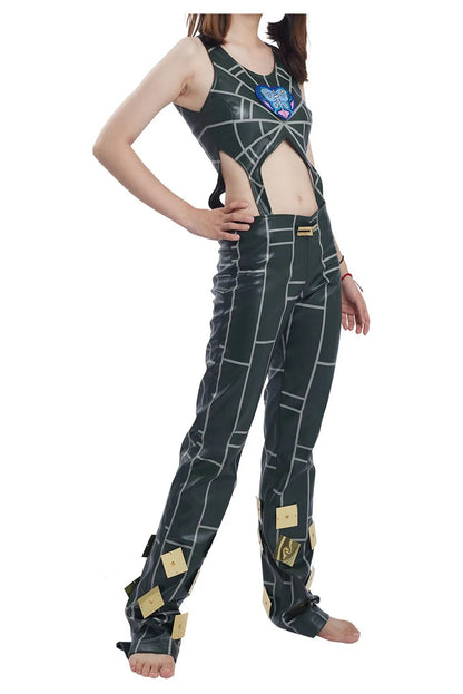 JoJo‘s Bizarre Adventure Jolyne Cujoh Cosplay Costume Outfits Woman Vest Pants Set Halloween Carnival Party Disguise Clothes