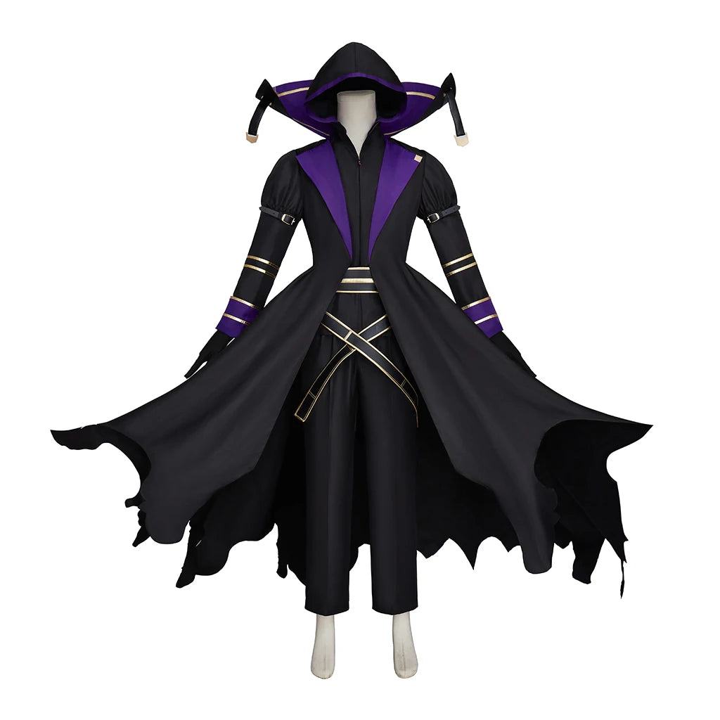 Kagenou Cid Cosplay Costume Black Uniform Shoes Leader of Shadow Garden Minoru Kagenou Halloween