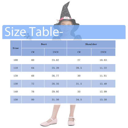 Kids Girls Witch Costume Long Sleeves Dress  Halloween Cosplay Size 3-12 With Lights