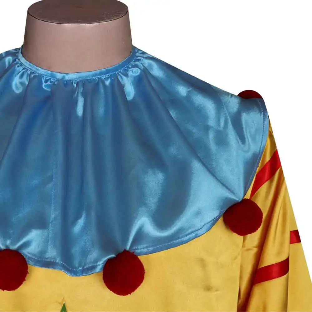 Killer Klowns from Outer Space Cosplay Costume Clown Jumpsuit Scarf Man Women Halloween Party Role Play Clothes For Adult New