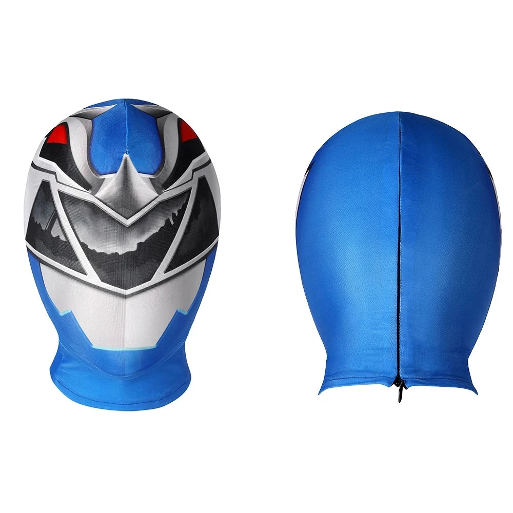 Kishryu Sentai Ryusoulger Cosplay Costume Blue Dino Ranger Melto Bodysuit Halloween Masquerade Cool Print Zentai Jumpsuit