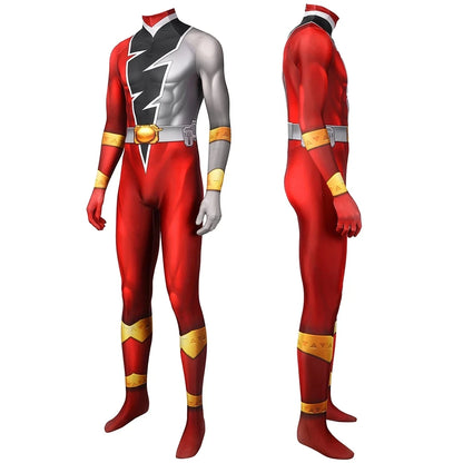 Kishryu Sentai Ryusoulger Cosplay Costume Red Dino Ranger Koh Bodysuit Halloween Masquerade Cool Print Zentai Clothing