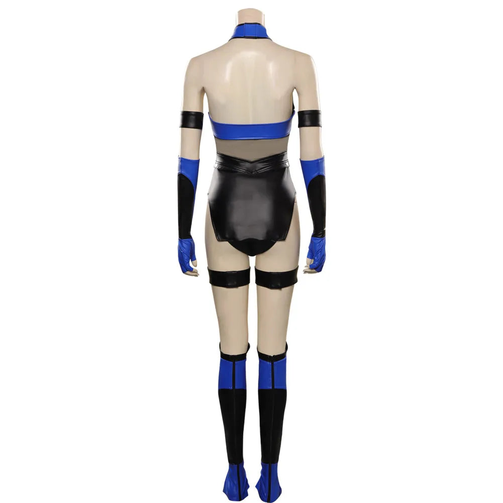 Kitana Cosplay Fantasy Sexy Bodysuit Game Mortal Kombat Costume Women Halloween Party Clothes For Ladies Role Play