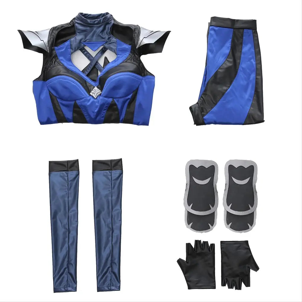 Cosplay Women Costume Game Mortal Cos Outfit Tops Pants Full Set Adult Girls Halloween Carnival Disguise Suits