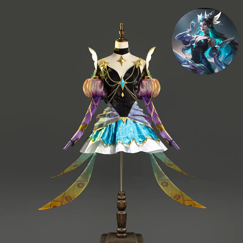 Syndra Cosplay Costume Star Guardian Prestige Syndra Cosplay Costume Syndra Cosplay Outfit Character Sexy Cos Dress