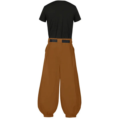 LOUN-Costume de Cosplay Jujutsu JJK, Manga, Anime Fushigflats, Toji Satoru Gojo, Perruque, T-shirt, Pantalon Rose, Filet, Hallow